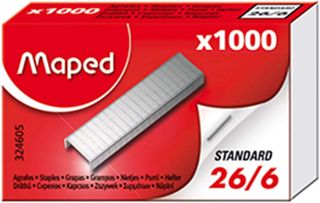 Maped - Boîte d'Agrafes 26/6 - Boîte de 1000 agrafes