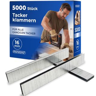 Agrafes 5000 pièces L : 16mm, l: 5,8mm intérieur extérieur acier pour agrafeuse pneumatique outils bricolage