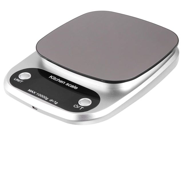 Balance Cuisine Numérique 10kg/1g Rechargeable en Acier Inoxydable