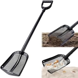 Pelle tamisante portable avec manche réglable de 59 à 118 cm