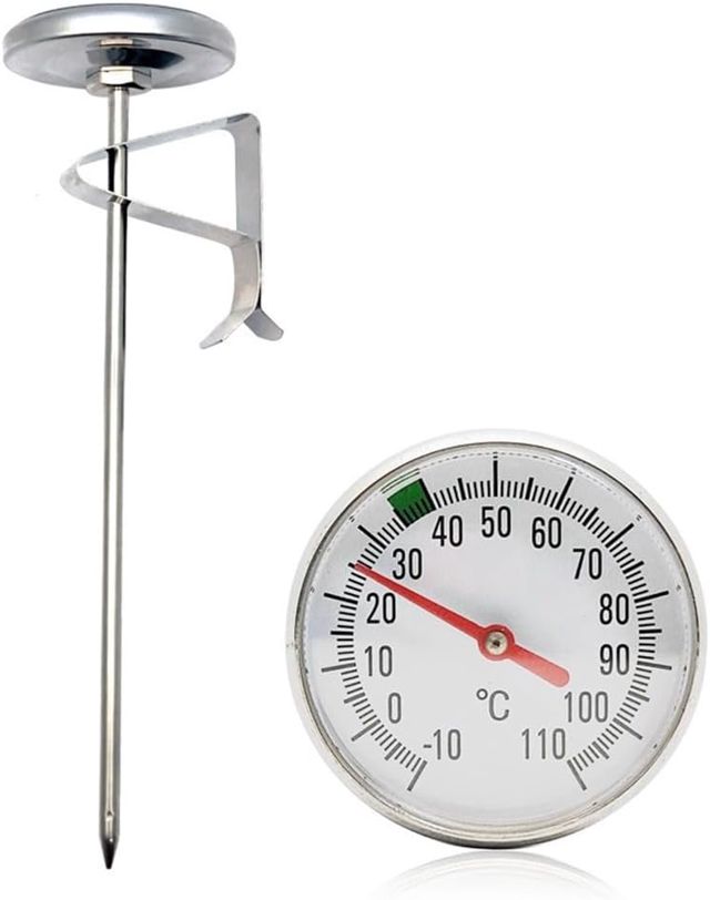Thermomètre de cuisson en acier inoxydable, pour une lecture instantanée de la viande, barbecue, lait, huile, thé, jauge de température des aliments de cuisine -10 °C à 110 °C