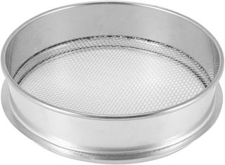 Tamis de Jardin en Acier Inoxydable 304 de 20 cm, Tamis à Sol Robuste pour Compost, Sable, Gravier, Usage Industriel et Domestique, Tamis à Mailles de 3 mm