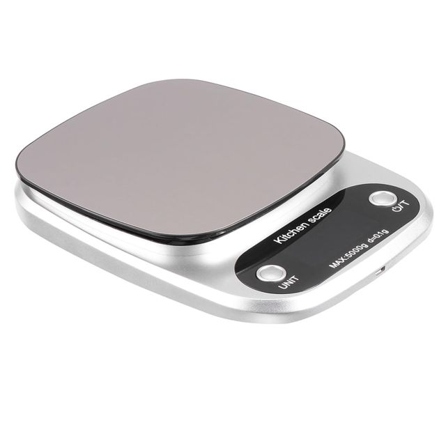 Yardwe Acier Inoxydable Balance Cuisine Numérique Rechargeable 0,1g 5kg