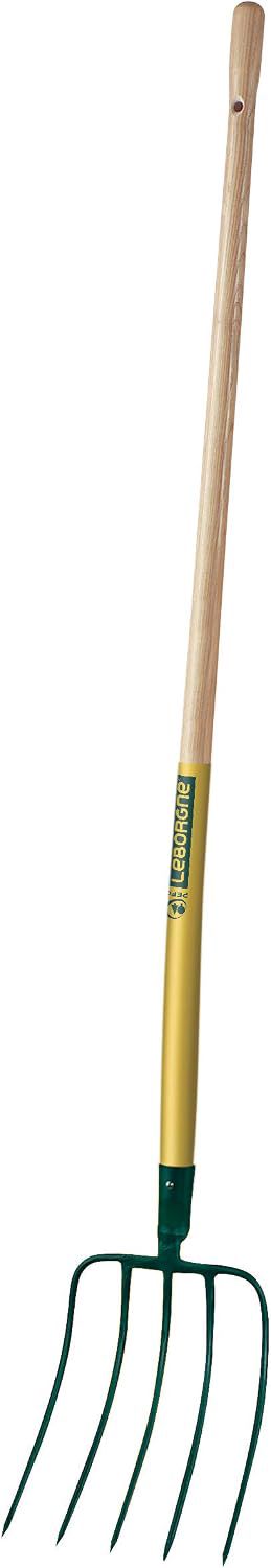 Leborgne, Fourche à Fumier 4 dents, Largeur: 22 cm, Manche Bois 130 cm, Acier Forgé et Trempé, Longueur totale 171 cm, Largeur 22 cm, Acier forgé et trempé/Bois