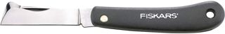 Fiskars Couteau à écussonner, Longueur totale: 17 cm, Acier inoxydable, Noir, K60, 1001625