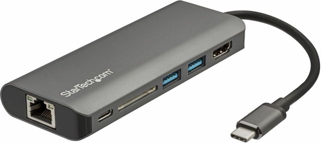 StarTech Hub USB-C 6-en-1, HDMI 4K HDR10, 3x USB-A 5Gbps, GbE, 100W