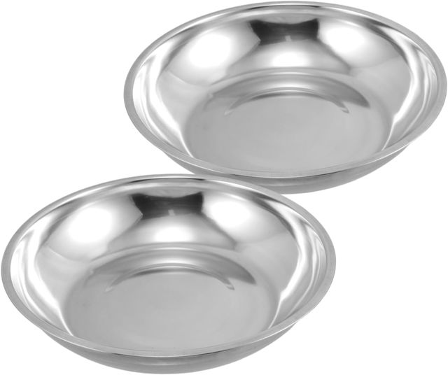 Plateau de Pesée en Acier Inoxydable pour Balance à Cadran 2 Pièces