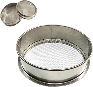 Énigme de jardin en métal | Tamis de jardin en acier inoxydable | Tamis de jardin en maille robuste | Tamis de sol en maille fine de 3 mm | Tamis en métal à mailles fines | Passoire en maille
