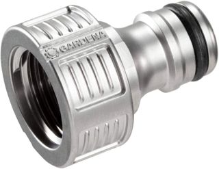 Nez de robinet Premium 21 mm (G 1/2 Pouce) de Gardena : adaptateur pour robinets, métal de qualité, résistant au gel (18240-50)