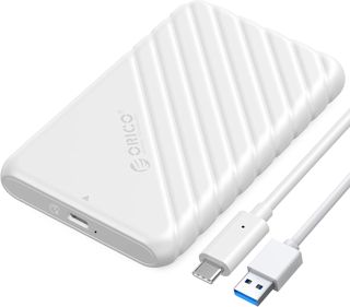 ORICO Boitier Disque Dur 2.5, 6Gbps USB C 3.1 Gen 1 Boitier Externe Disque pour SATA HDD et SSD de 2,5'' et 7/9.5 mm, accélération UASP, Trim, sans Outils(Noir-ABS-25PW1C)