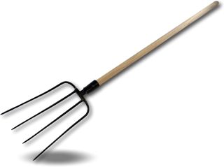 Kibros Fourche 4 dents fines manche 120 cm bois France tête acier forgé