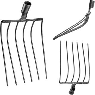 KADAX Fourchette à pierre sans manche, fourchette à pommes de terre en acier trempé, fourchette à betterave, fourchette à bêche, fourchette à foin, fourchette à foin, fourchette métallique, fourche à
