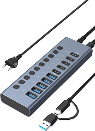 ACASIS Hub USB 3.2 alimenté par 10 ports (5 USB-A 3.2 + 5 USB-C 3.2)