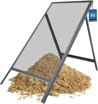 KOTARBAU® Tamis Jardinage - 10 x 10 mm - Acier - Tamis Sable - 60 x 120 cm - Gris - pour Sable Terre Cailloux - Robuste et Durable