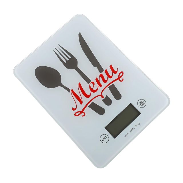 Balance Alimentaire Numérique Cuisine, Blanche, Facile à Utiliser