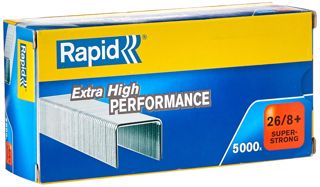 Rapid, 5000 Agrafes 26/8 Solides, 50 feuilles, Acier galvanisé, SuperStrong