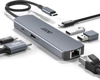 acer Hub USB C 6 en 1 avec Ethernet 1Gbps, HDMI 4K@60Hz, PD 100W