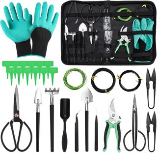 28 Pièces Kit Outils Bonsaï, Set Complet pour Débutant