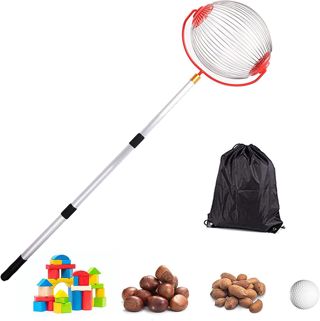 HIFROM Collecteur à roulettes pour grands fruits, poires, pommes, balles de tennis, noix, cueillette de pommes, collecte confortable - Sans se baisser, sac à fruits (32 x 19 cm)