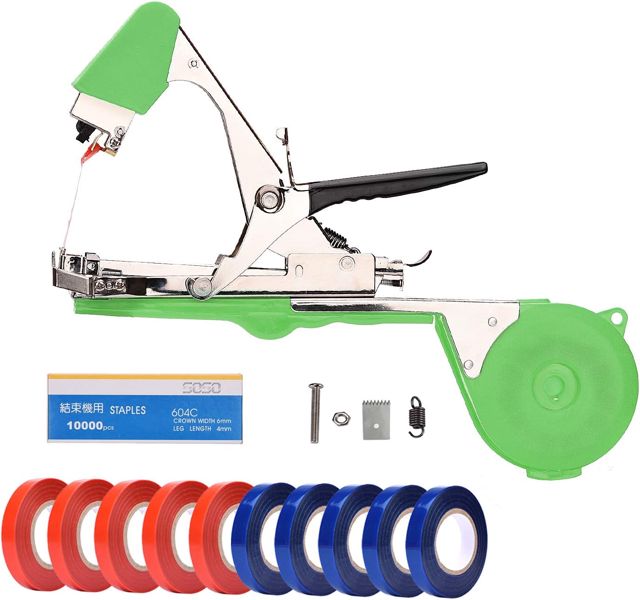 Machine À Taper Nouer Branches, Outil Agriculture Manuelle pour Attaches Plantes, pour Jardin Fruits Légumes Fleurs Tomates Vigne, Outil de Jardinage À Attacher Branche - Plant Tape Tying Tool