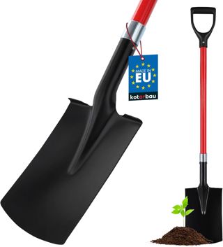 KOTARBAU® Bêche de Jardin 185 x 300 mm Pelle Rectangulaire avec Manche en Fibre de Verre 116 cm Accessoire de Jardinage Accessoires de Plantation