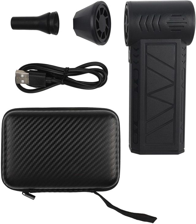Dépoussiéreur électrique sans fil rechargeable avec LED pour nettoyage électronique, voiture, maison, pour mini jet 12 x 6 cm (B)