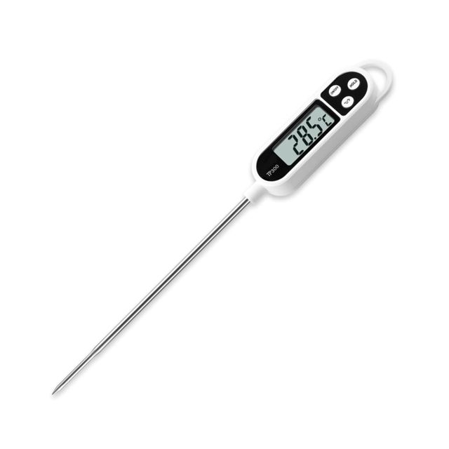 JZK Thermomètre numérique pour viande, sonde température alimentaire à lecture instantanée, thermomètre cuisine avec écran LCD pour cuisine, lait, l'eau, l'huile, viande, barbecue et la friteuse à air