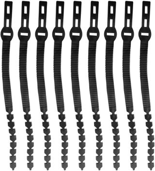 POFET 8 pièces 60 cm Noires Attaches d'arbre, supports à sangle, attaches robustes pour arbustes, attaches de jardinage ajustables pour arbres de jardin, plantes, support pour arbustes et rosiers