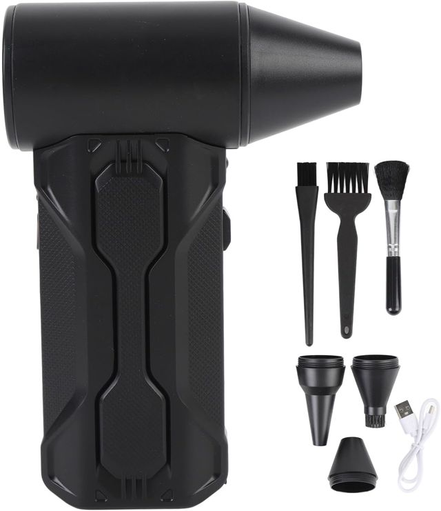 Electric Air Duster 160 000 tr/min - Jet sans fil - 3 vitesses réglables - Réutilisable pour le nettoyage des claviers, de l'électronique, de la maison, du bureau et de la voiture - Avec batterie