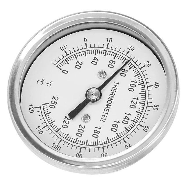 Haofy Thermomètre à Cadran -18 à 120 °C Plage de Mesure avec Jauge de Température à Double échelle en Acier Inoxydable pour Four, Grill, Cuisine, Utilisation en Extérieur