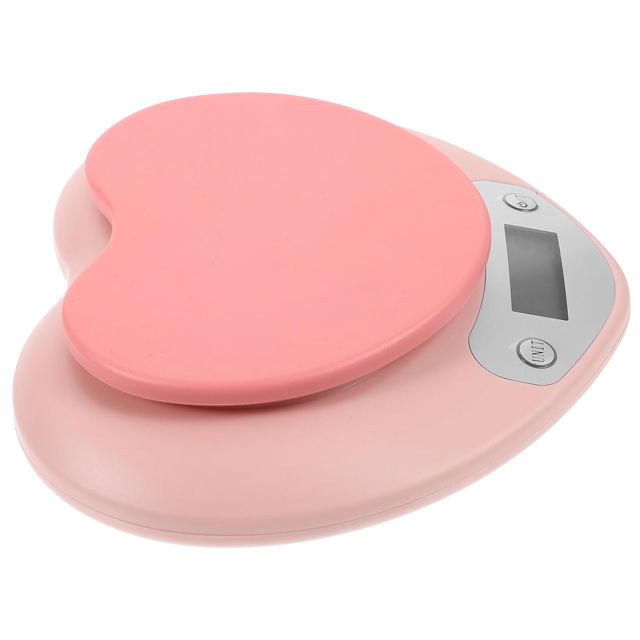 NUOBESTY Balance de Cuisine Électronique Compacte Rose Plastique Écran LED Haute Définition Précision Fiable pour Pâtisserie et Cuisson Capacité