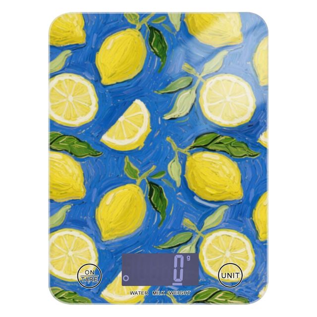 Balance de cuisine portable pour peinture et peinture à base de citron, 5 kg/5 g, petite balance de cuisine avec 4 unités pour la cuisson expresso (piles non incluses)