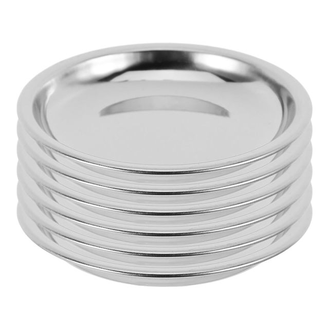 VICASKY Lot de 6 Plateaux de Pesée en Acier Inoxydable 201, 6 CM Diamètre, Plateaux Plats pour Balance Bijoux, Précision Laboratoire, Accessoires de Pesage pour Pierres Précieuses et Mini