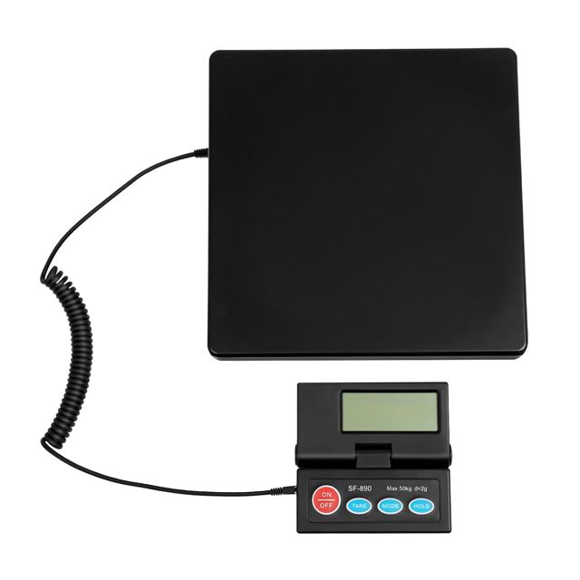 Balance électronique usine usine pharmacie magasin de matériel de 50 kg, mesure précise, balance de cuisine numérique, industriel, atelier, pharmacie, affichage LCD multiple 24,5 x 24,5 cm