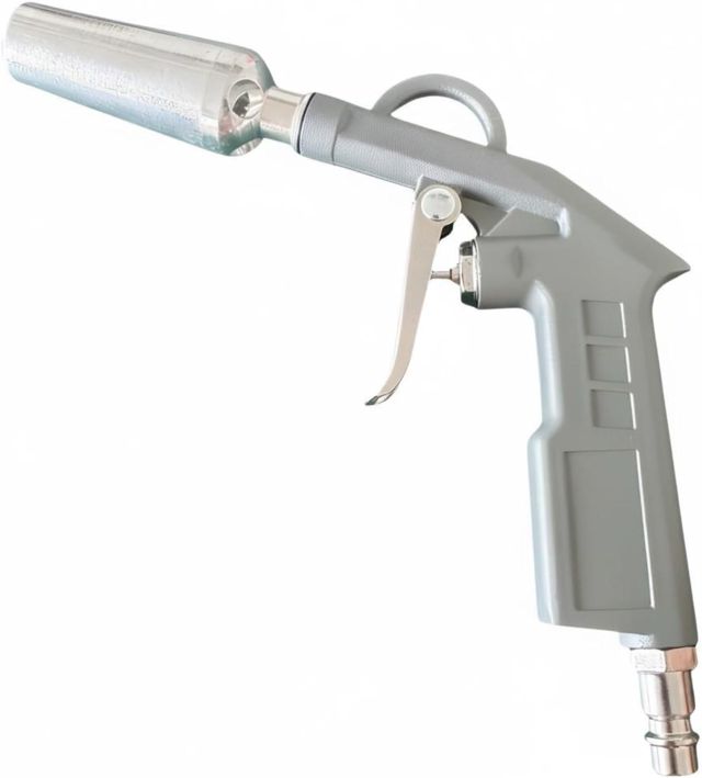 Souffleur Dair Puissant Pneumatique Dépoussiérant Nettoyeur Duster Soufflette Buse Métallique 10 Mm et Flux Concentré pour Débris Tenaces Convient au Nettoyage Voiture Garage Atelier