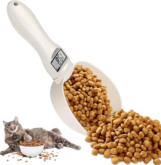 Sporgo Balance de cuisine numérique 1g Précision 800g avec mesure écran LCD, cuillère amovible pour nourriture pour chien, lait en poudre, épices et aliments