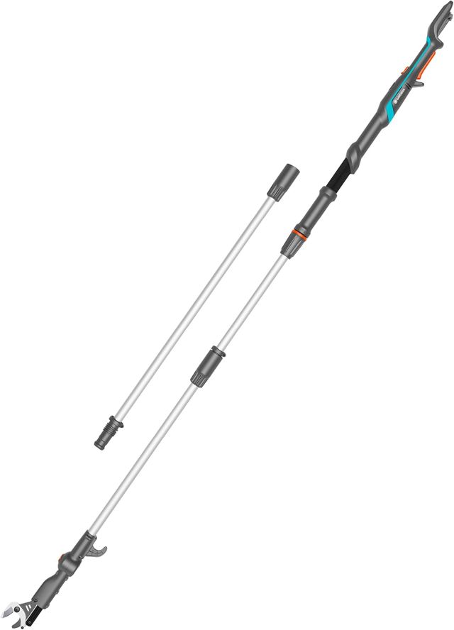 Gardena Coupe-Branches télescopique sur Batterie HighCut 360/18V P4A Kit prêt à l’Emploi: Portée Jusqu’à 5 m, Tête rotative, Ergonomique, Écran LED, sans Fil (14776-20)
