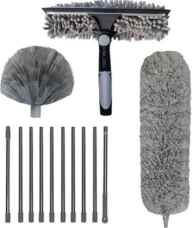 Plumeau Nettoyage en Hauteur Brosse Multifonction Ergonomique pour