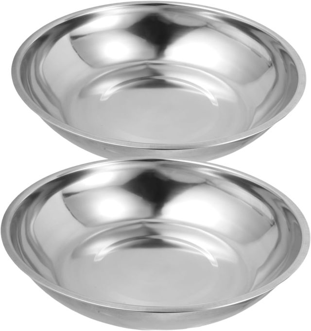 PRETYZOOM Lot de 2 Plaques de Pesée en Acier Inoxydable pour Balance Mécanique à Ressort et Balance à Cadran, Surface Lisse, la Cuisine