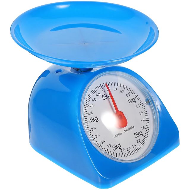 Balance Cuisine 5kg Cadran et Plateau Amovible ABS