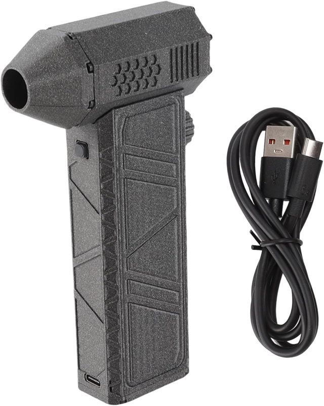 Dépoussiéreur d'air électrique, 300 000 Tr/min, Vitesse Réglable en Continu, Ventilateur sans Fil Rechargeable avec Charge Rapide de Type C pour le Nettoyage de l'électronique du Clavier de