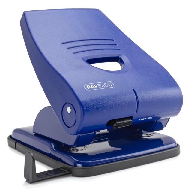 Rapesco PF835PB2 Perforatrice à 2 Trous 835-P, Capacité 40 Feuilles, Noir