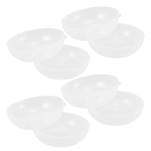 NUOBESTY Plateau de Pesée Plastique Rond 800ml pour Balance Cuisine, Lot de 8 Pièces avec Marquages Liquides, pour Cuisson et Régime