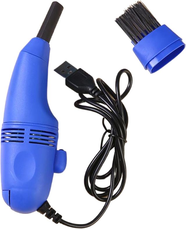 Mini aspirateur de Clavier USB Portable avec buse et Pinceau, Vide de Bureau pour la poussière d'ordinateur Portable, Les miettes, Les Cheveux et Le Nettoyage Bureau