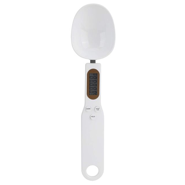 BuyWeek Balance de Cuillère Numérique, Balance de Cuisine Électrique Cuillère de Mesure Alimentaire de Haute Précision avec Écran LCD, pour Cuisson de Cuisine