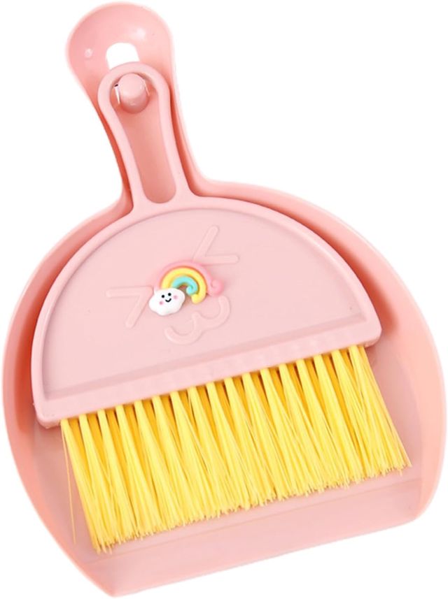 Ensemble de pelle à balayette de dessin animé, kit de nettoyage de bureau