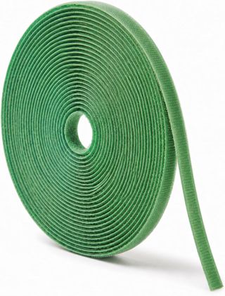 Bande Auto‑agrippante Verte pour Plantes 10 m x 10 mm, Lien réutilisable pour Jardin et Fixation des câbles, Aussi pour Attacher Plantes, Fleurs et tomates.