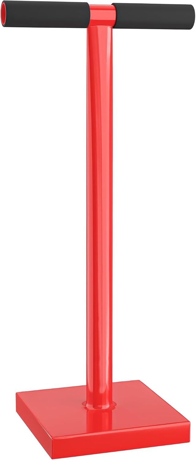 Wiltec Dameuse de sol – en Acier – 11,5 kg – Plaque carrée 20 x 20 cm – Poignée en T – Pilon Compacteur de sol Dame de maçon pour Jardinage Compactage Horticulture