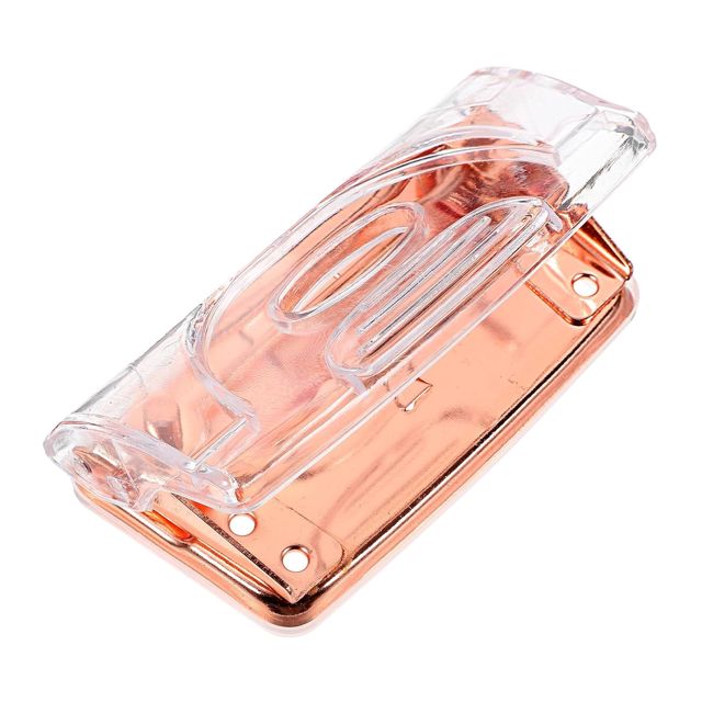 Perforatrice Portable Poignée Ergonomique Rose Doré, pour Cartes et Papier