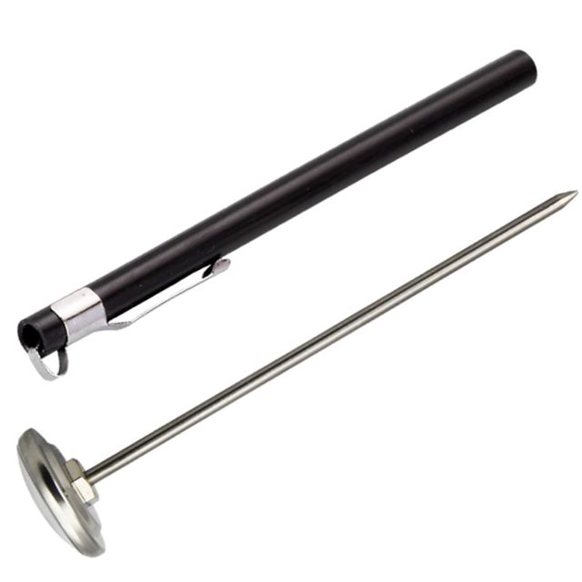 Veemoon 1pièce Thermomètre Alimentaire Acier Inoxydable de Cuisine Mini Thermomètre à Mousser le Lait Lecture Rapide sans Batterie pour Maison et Restaurant